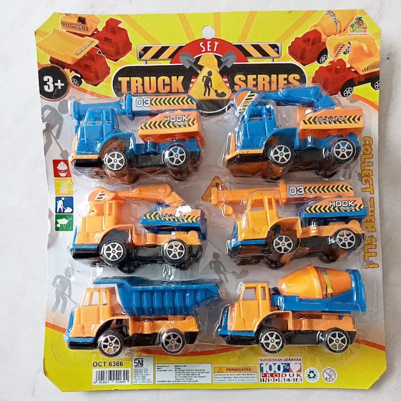 Mainan Mobil Diecast Konstruksi isi 6 PC OCT6366