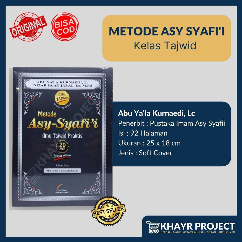 Buku Metode Tajwid Asy Syafii - Buku Praktis Belajar Tajwid Quran Metode Asy Syafii