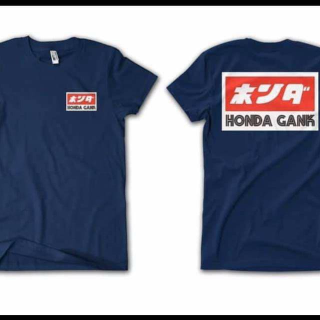 KAOS DISTRO PRIA WANITA HONDA GANK COTTON COMBED 30S