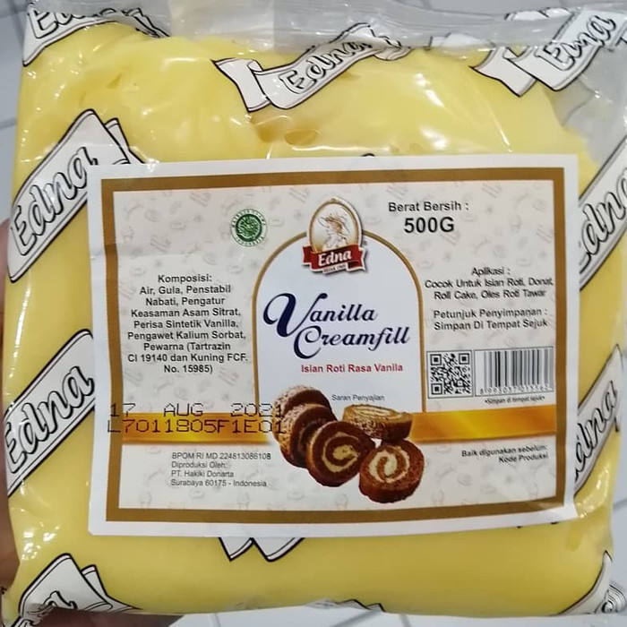 

SELAI EDNA VANILA CREAMFILLING 500gr MURAH PROMO