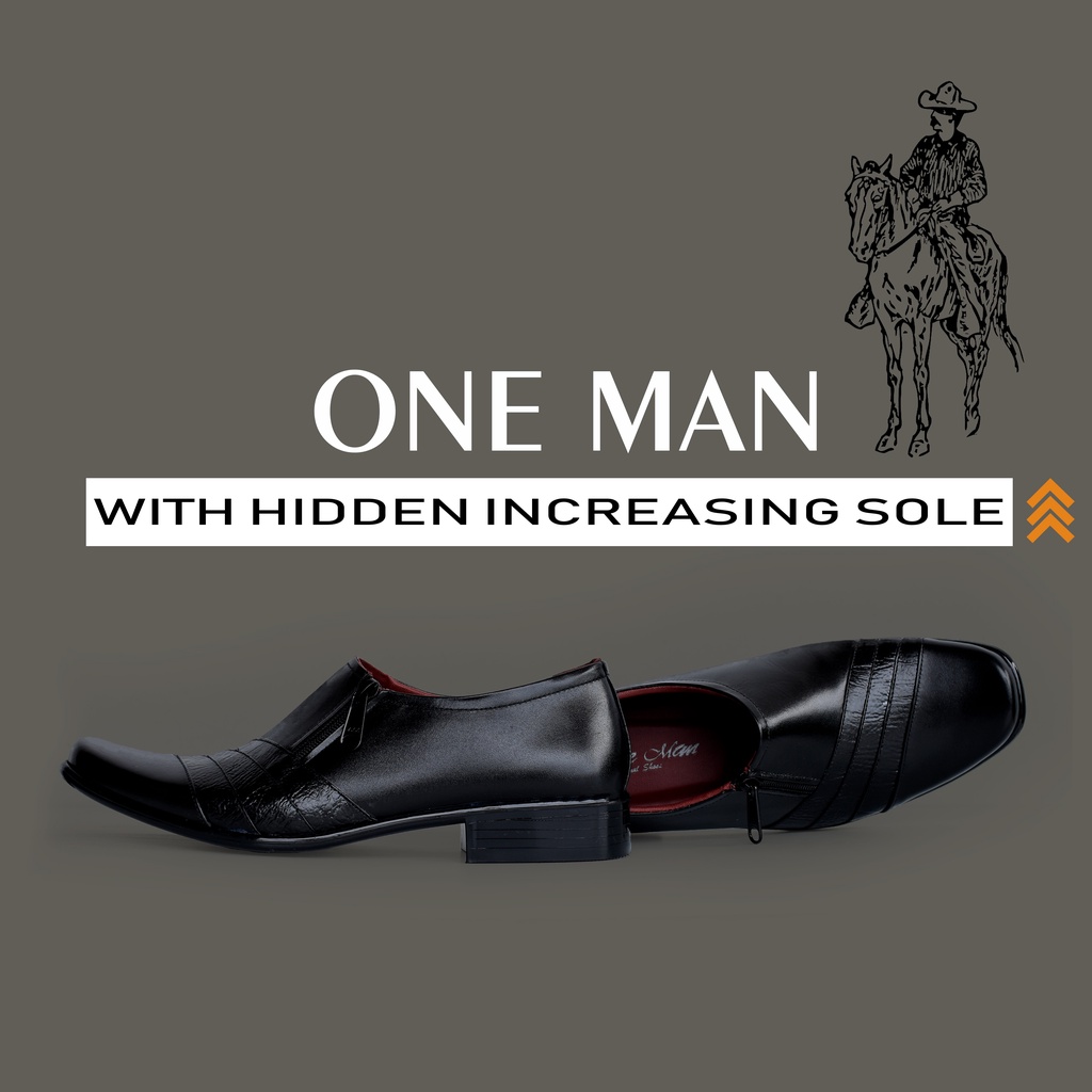 ONE MAN sepatu kantor pria kasual terbaru 2023 keren bahan 100% kulit sapi original size 39-43