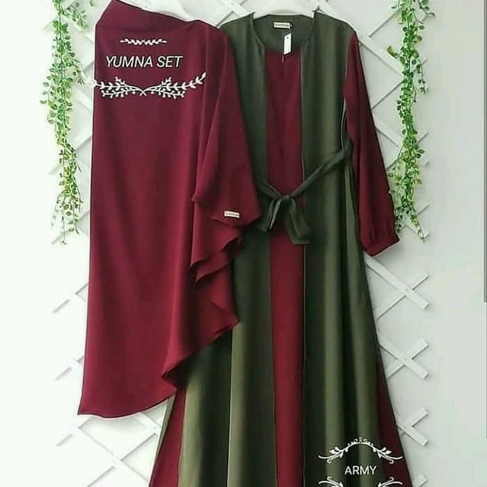 Big Sale>> Baju Pakaian Muslim Gaamis Syari Pesta Murah Mewah J NS719 Syari Maxi Dress Yumna / wani