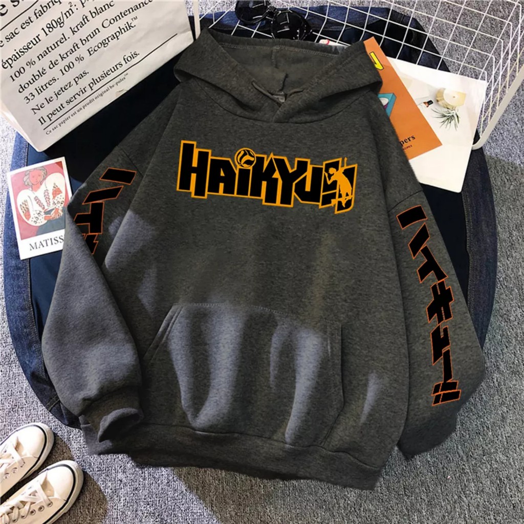 Hoodie Anime Haikyuu Kageyama Setter Jaket Karasuno Team ICS M L XL XXL