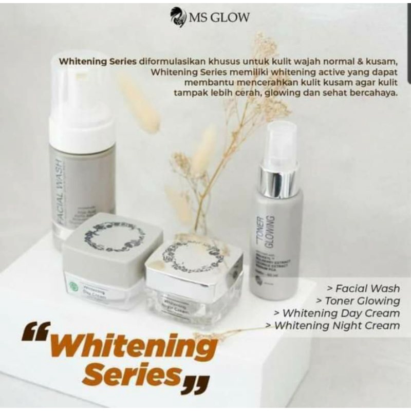 ms glow paket whitening series skincare kulit kusam susah cerah