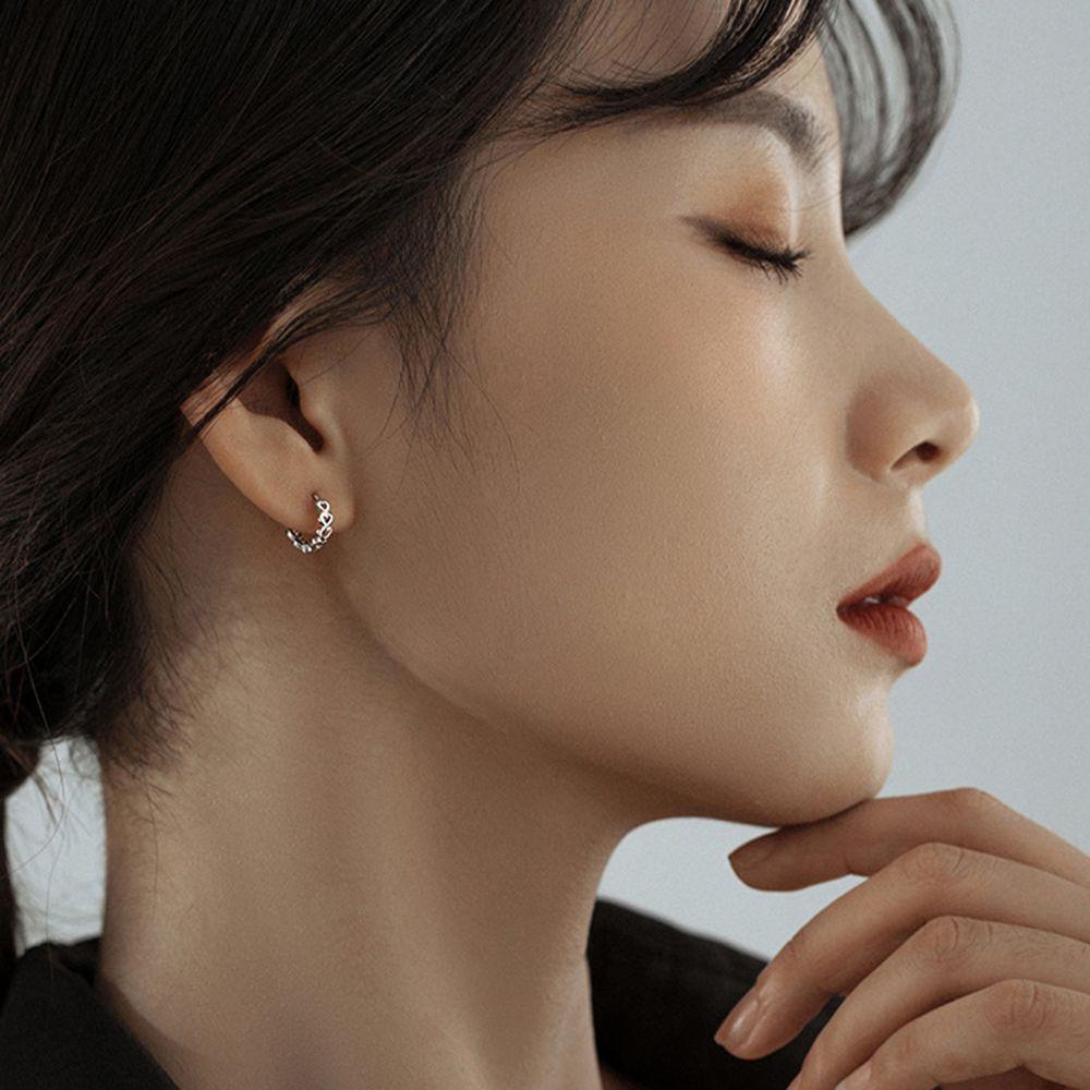 Mxbeauty Cinta Hati Anting Mewah Manis Melubangi Hadiah Pesta Gadis Tindik Gaya Korea Lingkaran Anting-Anting