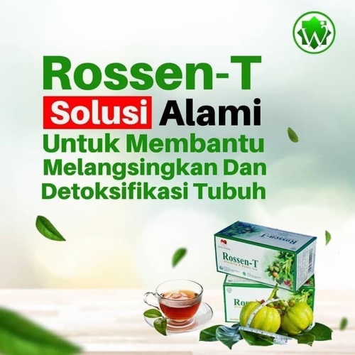 Teh Celup Rosella Rossen-T Tea Hijau Sliming Detox Pelangsing Herbal Alami