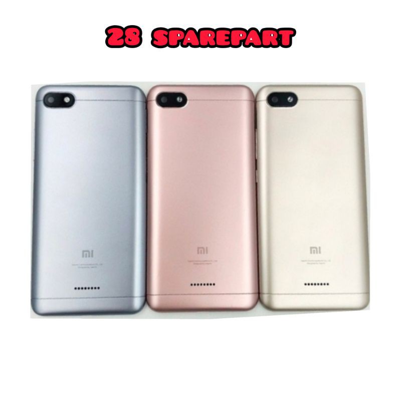 BACKDOR / TUTUP BELAKANG XIAOMI REDMI 6A 1SIM / 2SIM ORIGINAL