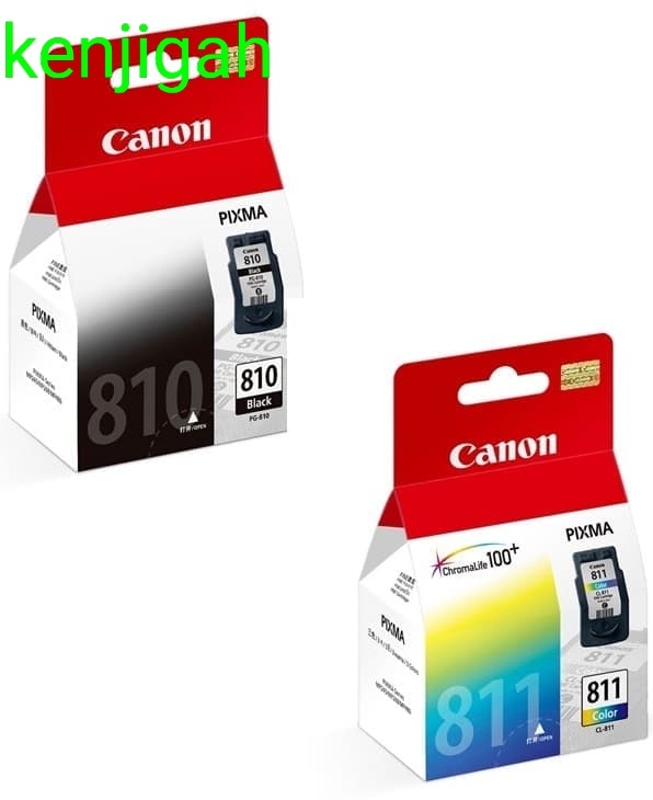 Paket Tinta Canon 810 Black + 811 Colour Original