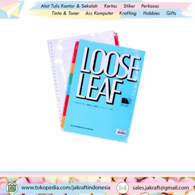 

BEST SELLER Divider Index Binder B5-Il-8C Isi 8 Pembatas Kertas File Loose Leaf - TERJAMIN