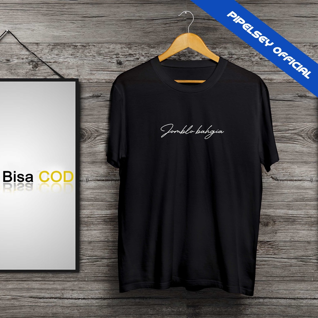 kaos Pria Distro Simple Jomblo Bahagia/Baju Cowok Distro Simple
