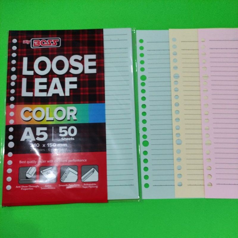 

Loose Leaf Color Big Boss A5 50 Lembar