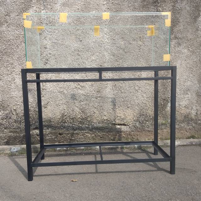 aquarium kaca 100x40x40 set rak
