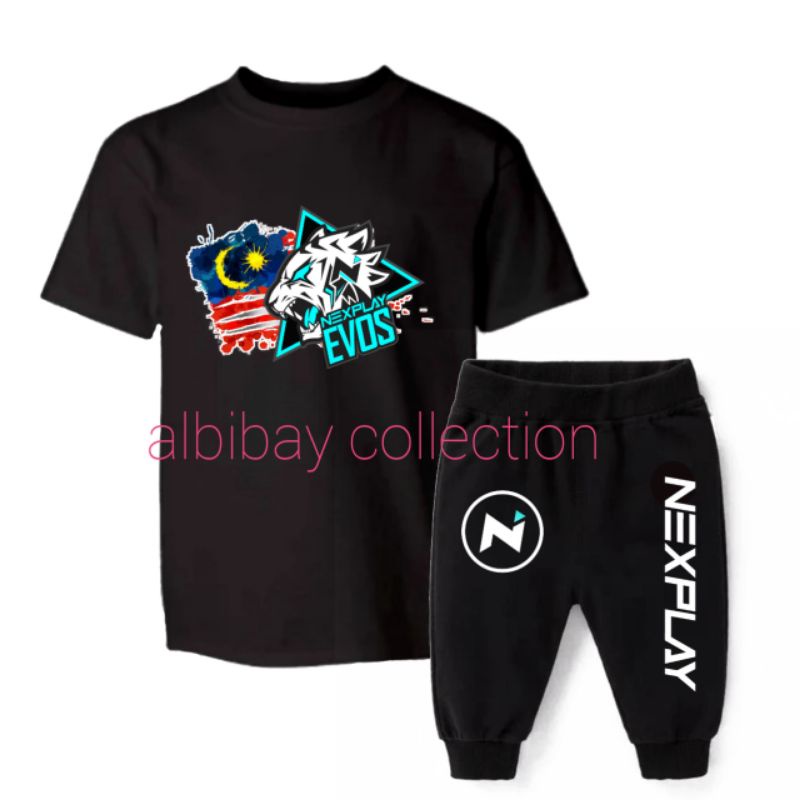 KAOS EVOS NEXPLAY MALAYSIA ANAK SET JOGGER