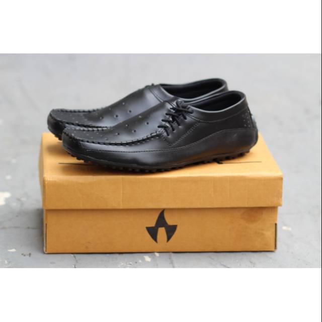Promo Sepatu Casual Slip On Pria Asvega Hitam Terbaru