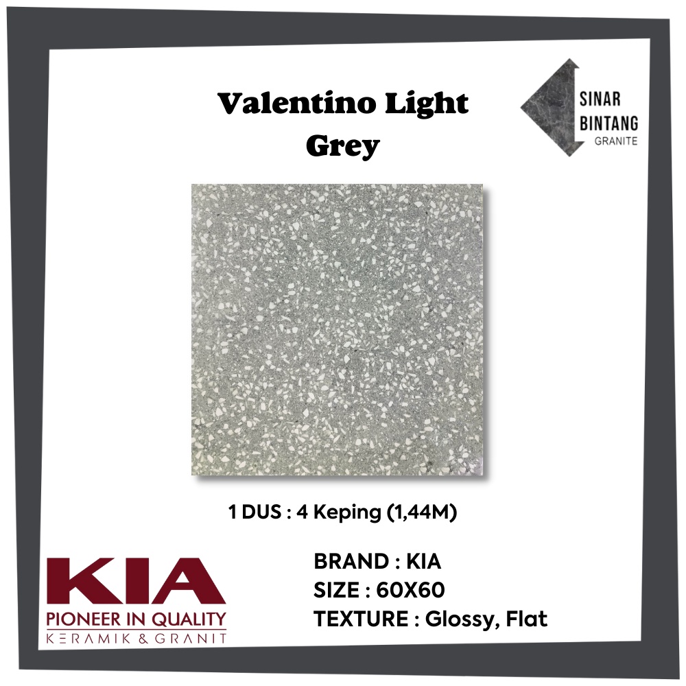 Granit 60X60 | Granit Lantai Valentino Light Grey KIA