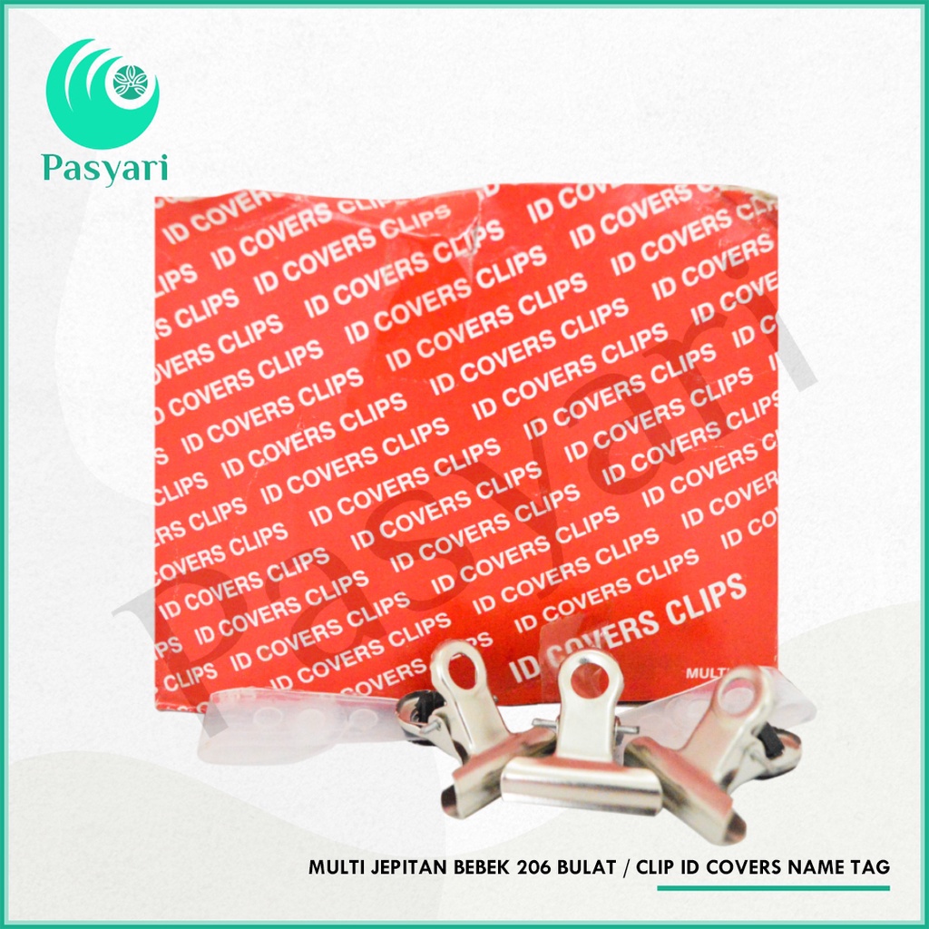

{ PER 5 PCS ] Multi Jepitan Bebek 206 Bulat / Clip Id Covers Name Tag