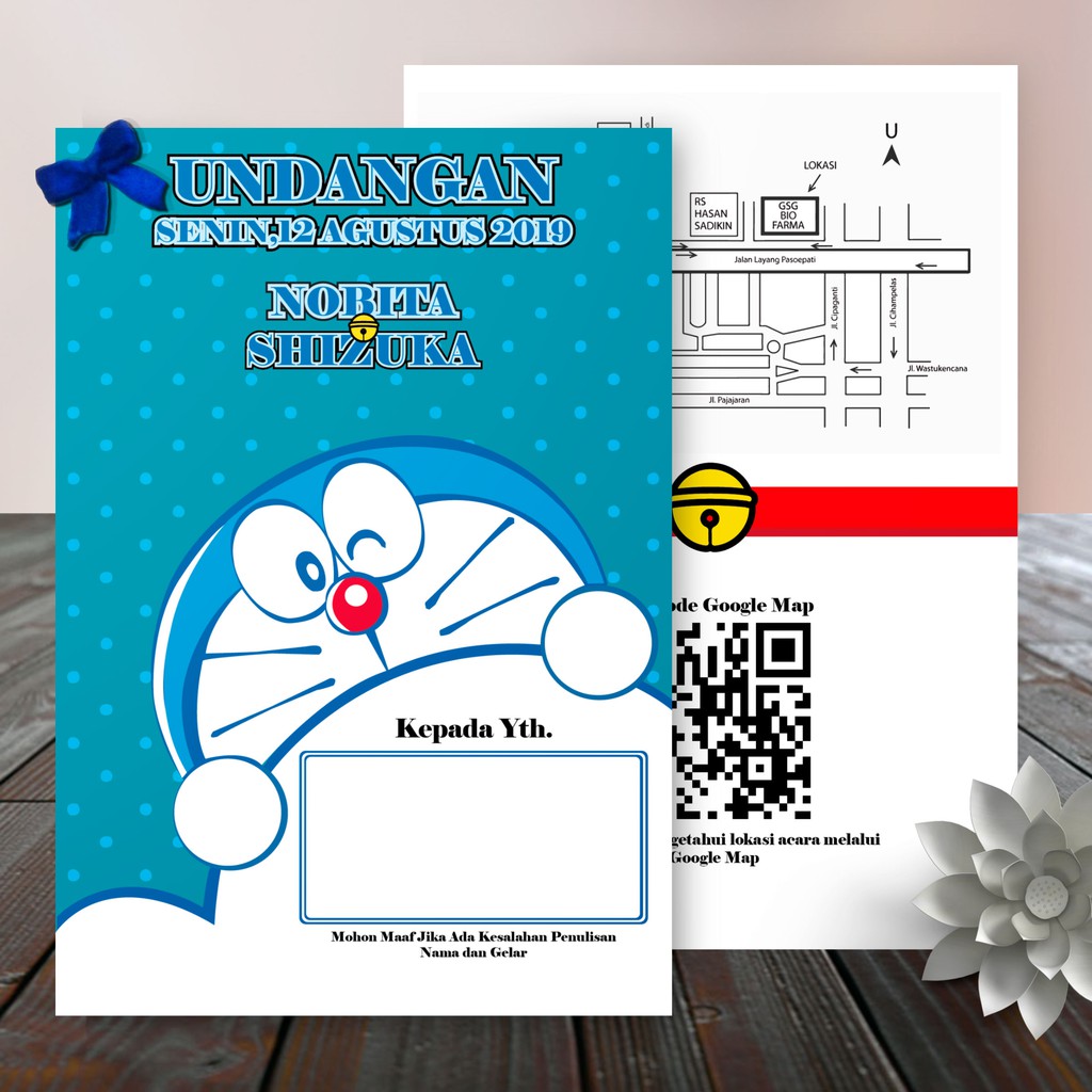 Undangan Pernikahanundangan Lucuundangan Unik Custom Doraemon Free Plastik Opp