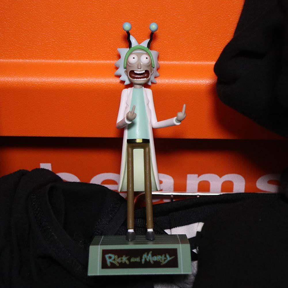 Lanfy Boneka Rick And Morty Kartun Dekorasi Mobil Figure Model Mainan Rick Figure Toys