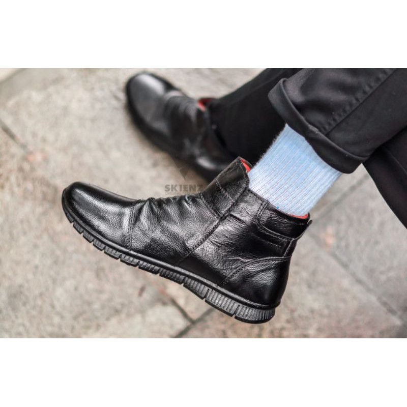 Sepatu kerja kulit sapi pria SKIENZ pantofel formal kerja kantor pria keren modil casual trendy