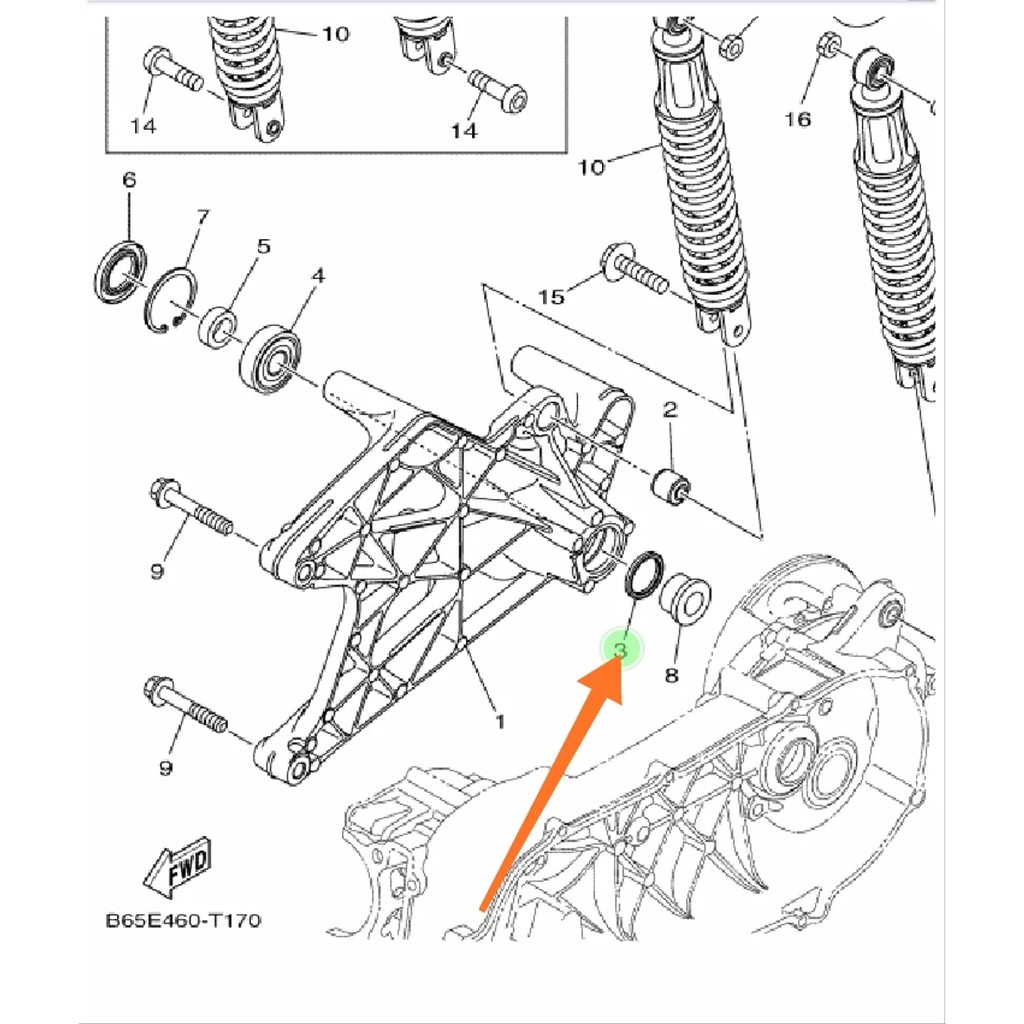 KARET SIL SEAL TUTUP BEARING BERING SWING ARM FORK NMAX N MAX AEROX 155 LEXI NOUVO ORIGINAL YGP 93106-28801