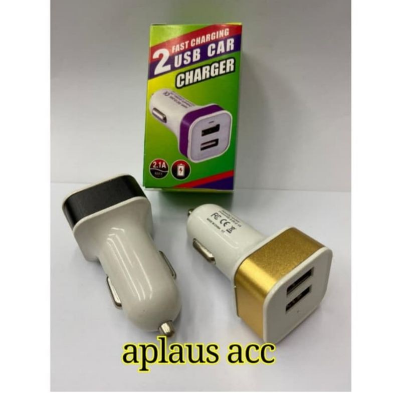 Batok Saver Adaptor Car Charger Mobil 2USB 2 Port 2 in 1 T-01