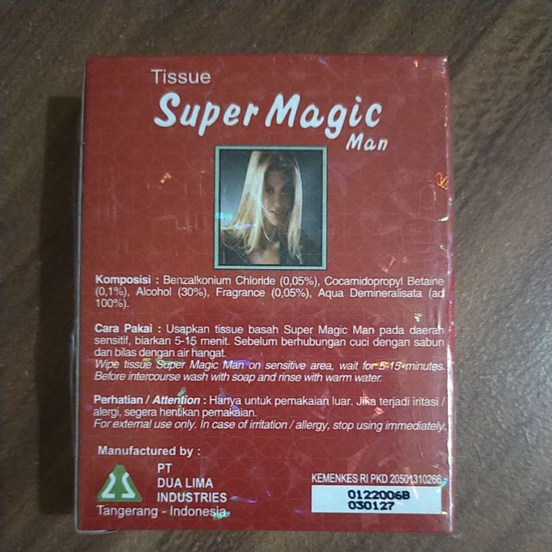 Tissue super magic lovers perbox isi 6 sachet