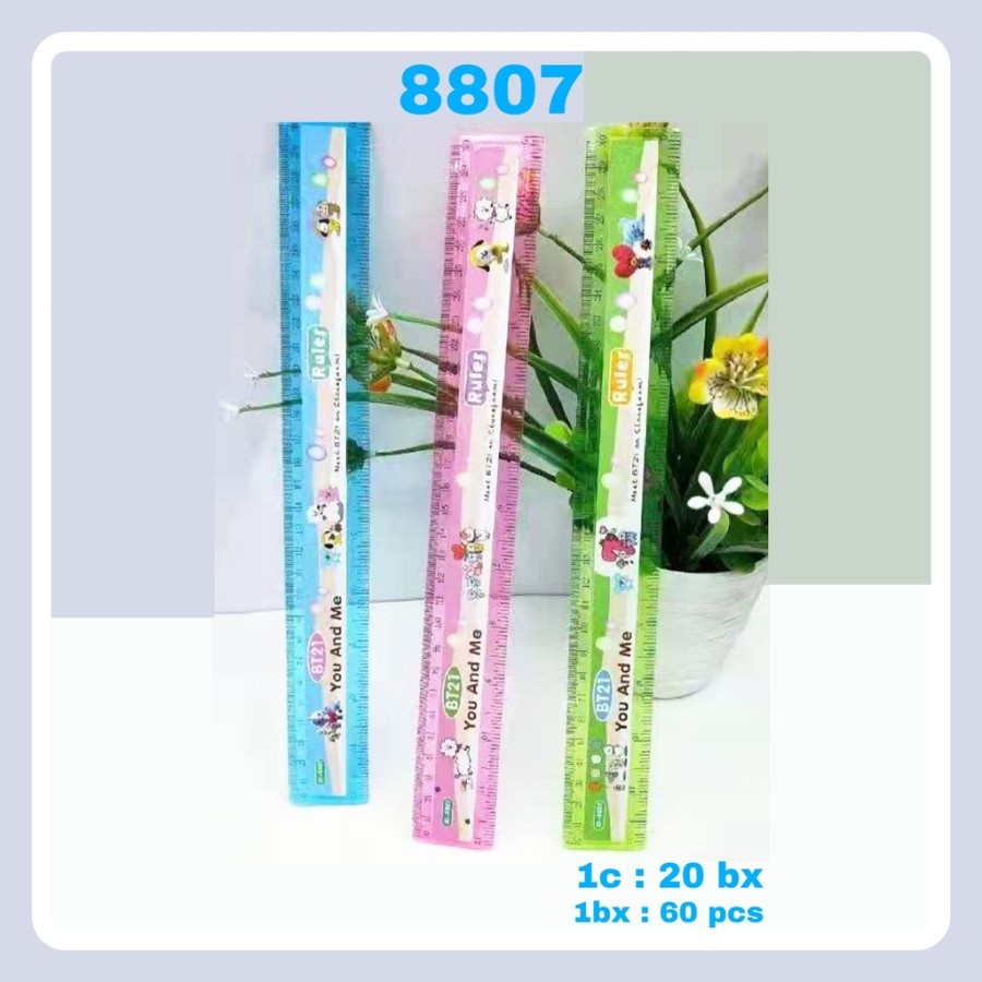 

SJS Penggaris 30cm Warna Bergambar Lucu/Penggaris Lebar/Ruler