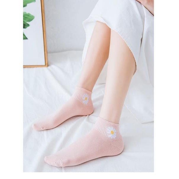 ✅Grosir Jam Senen - Kaos Kaki Wanita Motif Bunga Kaoskaki Pendek Semata Kaki Fashion Korea Import