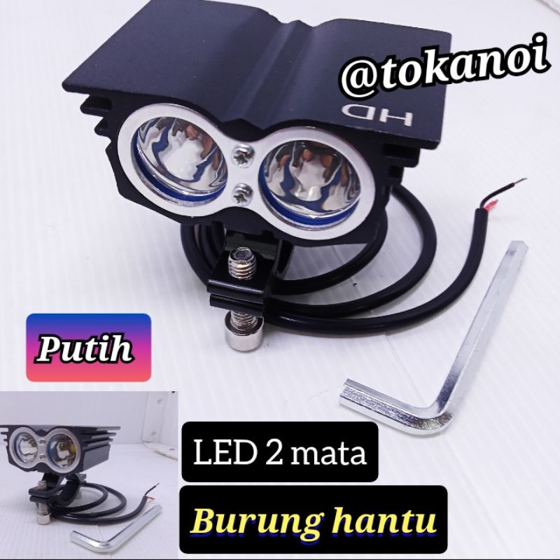 lampu motor lampu tembak sorot LED owl 2 Mata mini 20 wart cree3 mode irtarafire