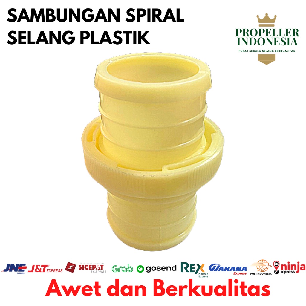 Sambungan Spiral Plastik Selang Irigasi Sambungan Drip 2- 4Inch