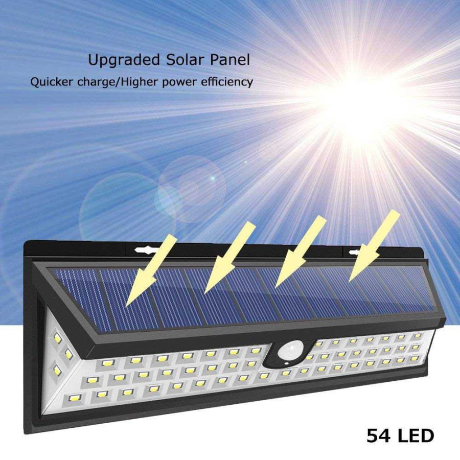 Grab Medan Lampu Solar Panel Sensor Gerak Outdoor 54 LED 2835 Waterproof - GY024