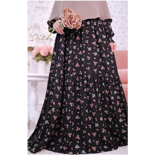 Ditsy agustus cirilla black size m by ditsy