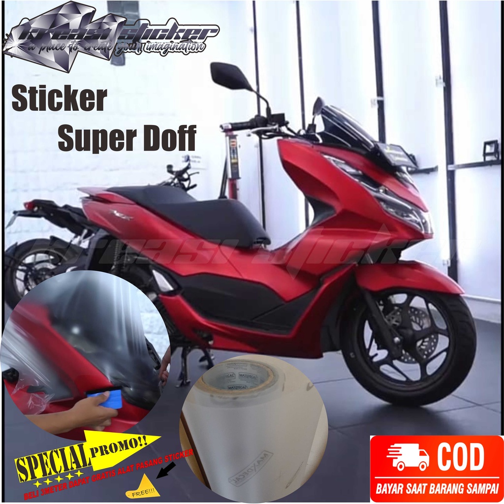 decal stiker motor pcx full body bening transparan super doff/glossy cutting potongan sesuai pola mo
