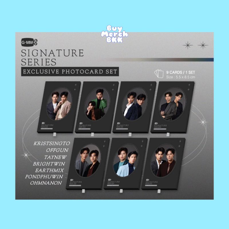 (READY STOK) BRIGHTWIN/KRISTSINGTO/TAYNEW/ EARTHMIX/ OFFGUN/ OHMNANON/ PONDPHUWIN PHOTOCARD SET SIGN