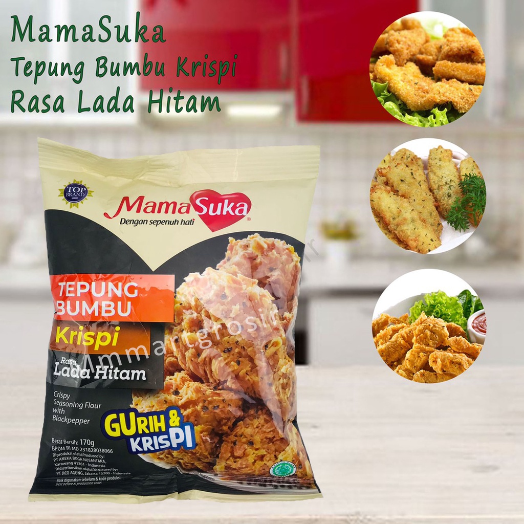 MAMASUKA/ TEPUNG BUMBU KRISPI/ LADA HITAM / KEJU / 180g