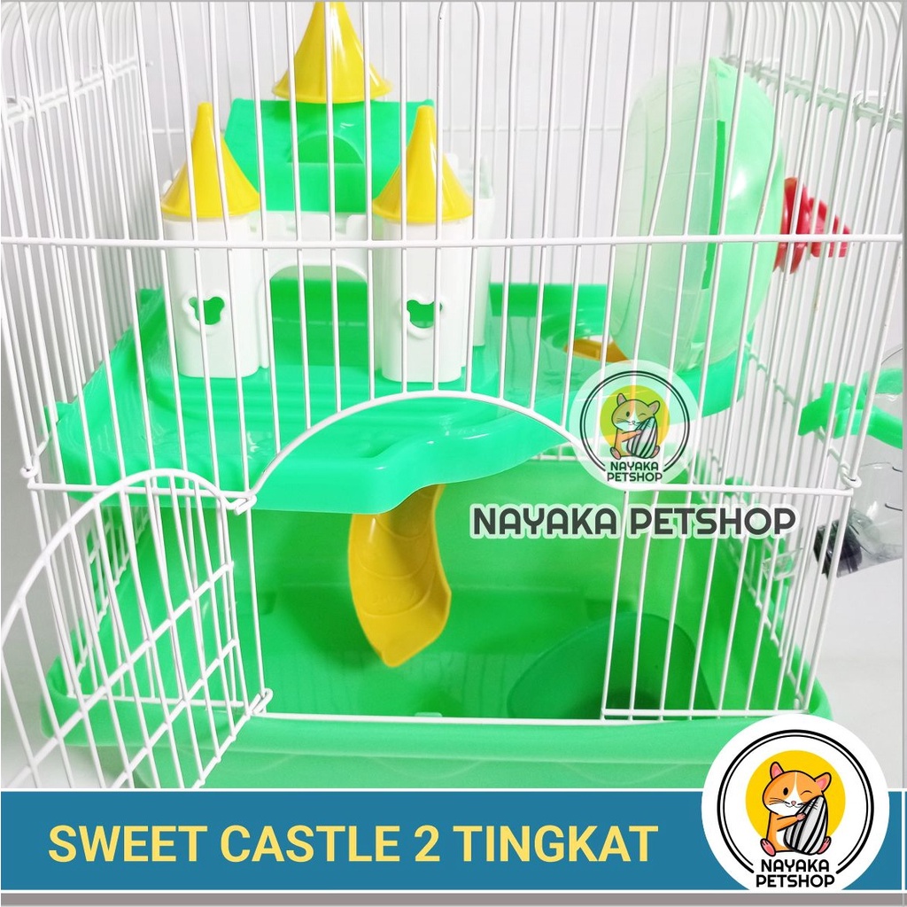 Sweet K 101 Castle Kandang Hamster Besar Murah Tingkat 2 Lantai Kastil