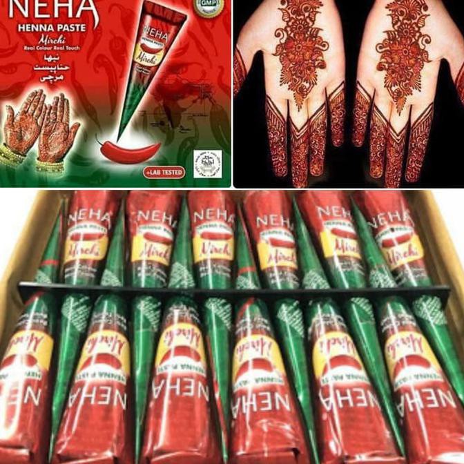 NEHA HENNA PASTE COLOUR BPOM / HENNA NEHA CONE MURAH ECER