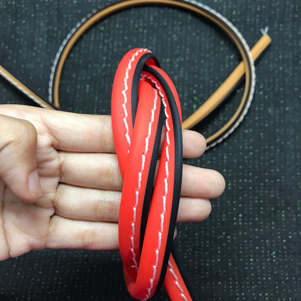 List karet helm/motor/mobil/perlengkapan rumah tangga 2 warna jahit