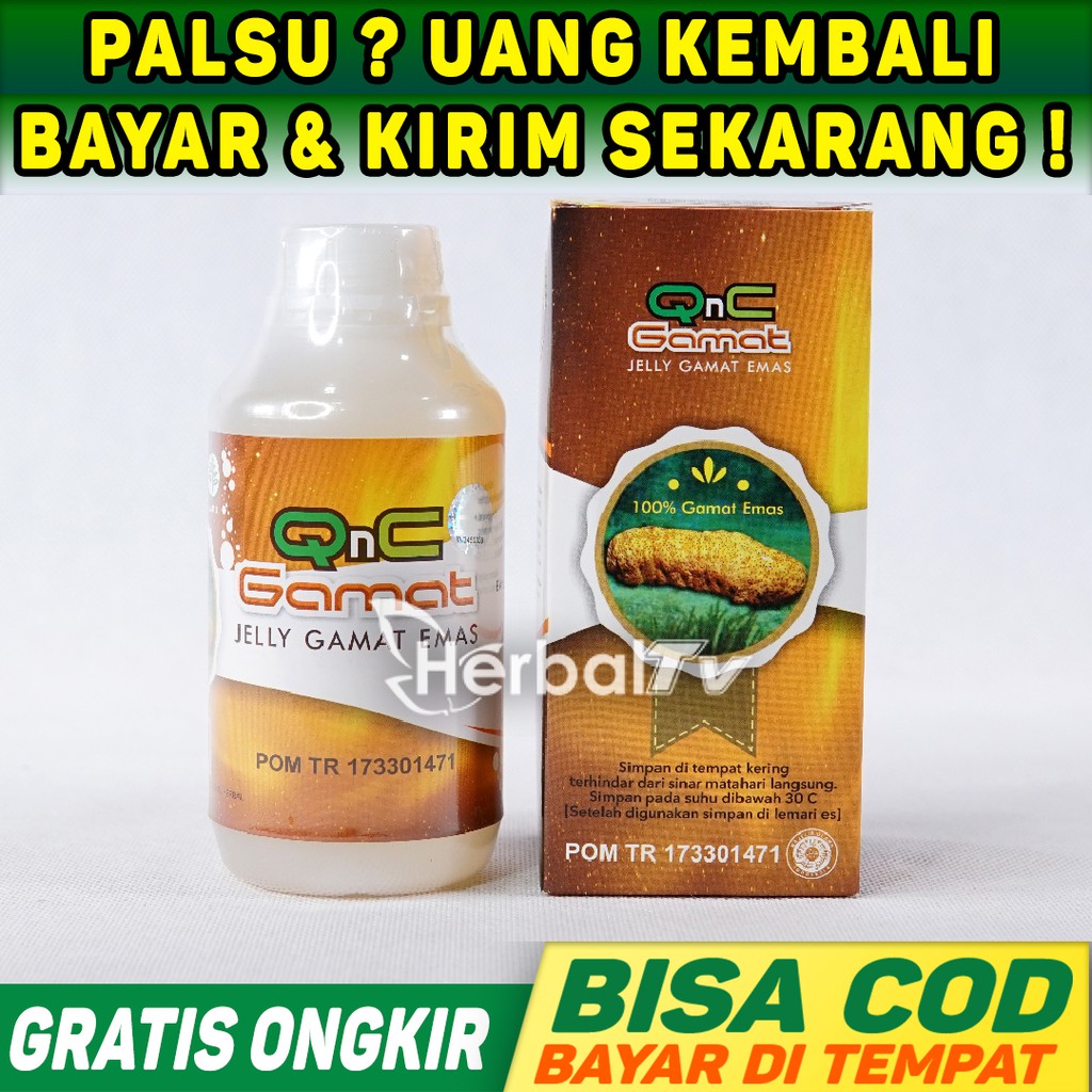 QnC Jelly Gamat Emas, Jeli Gammat, Jely Gamet, Gelly Gold Bisa COD Se Indonesia
