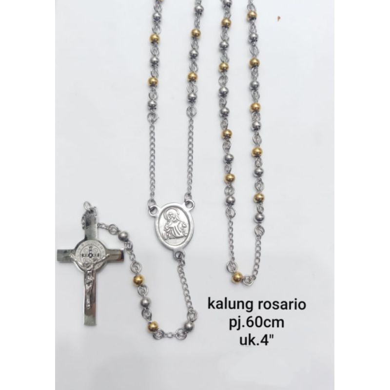 Kalung Rosario Kombinasi Titanium 1