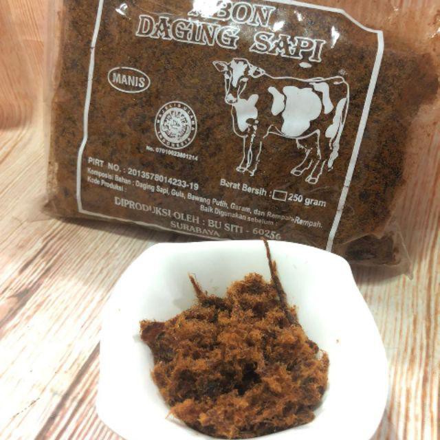 

Abon Daging Sapi 250 gr Surabaya bu Siti