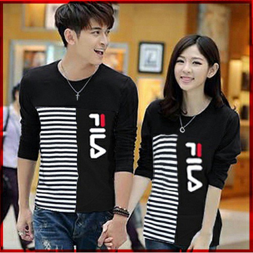 Paling Murah Kaos Couple Baju Couple Lengan Panjang Murah Fila Shopee Indonesia