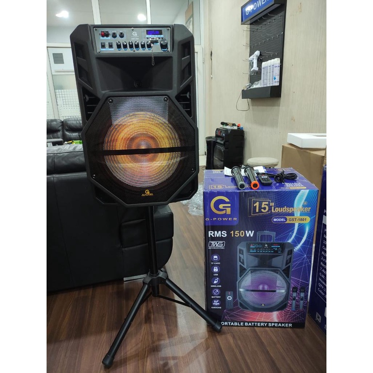 GPOWER STAND SPEAKER STAND KUAT BEBAN SAMPAI 50KG - 15KG BAHAN TEBAL DAN KUAT FULL BESI BISA DIATUR PANJANG /PENDEK