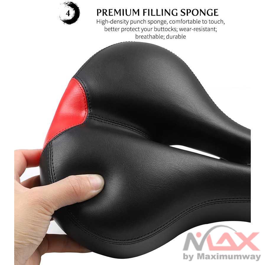 WEST BIKING Sadel Sepeda Bike Saddle Leather Warna Hitam