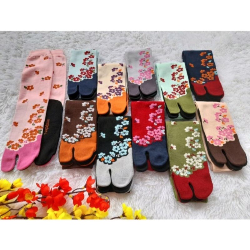 termurah!! ( 1 lusin ) kaos kaki jempol motif wanita muslimah dewasa