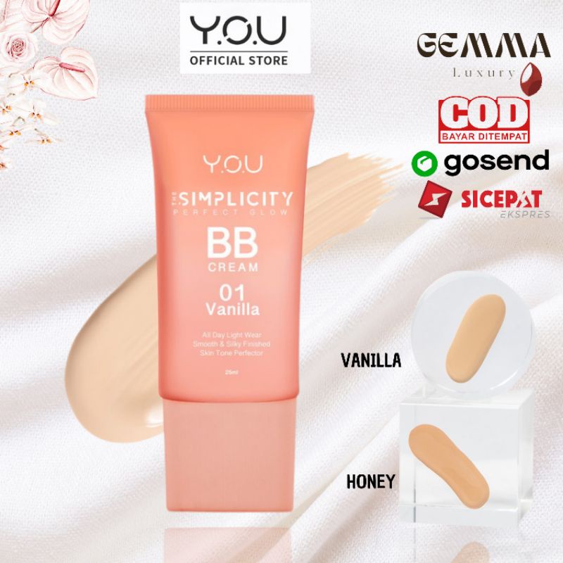 (GOSEND/COD) YOU THE SIMPLICITY PERFECT GLOW BB CREAM VANILLA HONEY / ALAS BEDAK