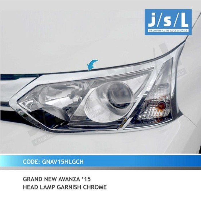 Garnis Lampu Depan Grand All New Avanza Chrome