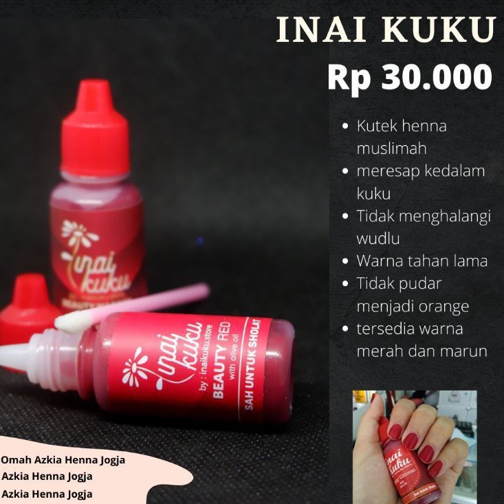 Inai Kuku/henna kuku/kutek Halal