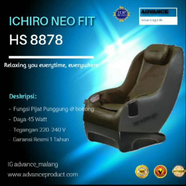 I-chiro Neo fit(kursi pijat elektrik) advance