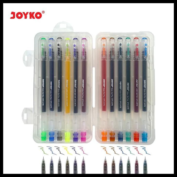 

COLOR GEL PEN / PULEPEN / PENA JOYKO GPC-247S / 12 WARNA / 0.5 MM